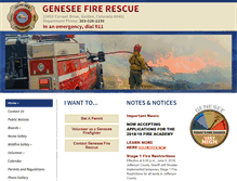 Tablet Screenshot of geneseefire.org